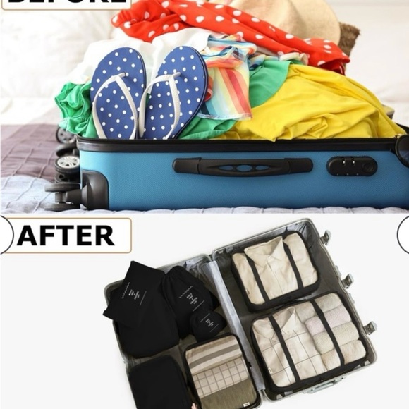 8 Piece Mesh Packing Cubes and Bags New - Picture 2 of 4